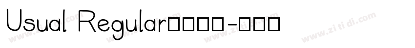 Usual Regular字体下载字体转换